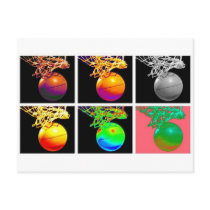 B-Ball Basketball Hoops Pop Art Post Cards