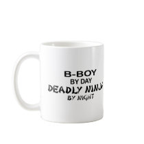 B-Boy Deadly Ninja by Night Coffee Mugs