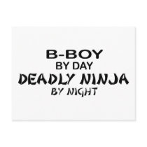 B-Boy Deadly Ninja by Night Postcard