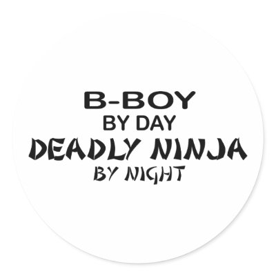 B-Boy Deadly Ninja by Night Sticker by poorrichards