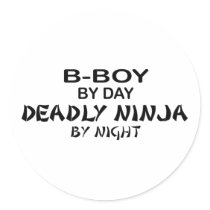 B-Boy Deadly Ninja by Night stickers by poorrichards B-Boy Deadly Ninja by Night stickers