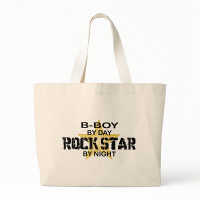B-Boy Rock Star by Night Tote Bag by poorrichards