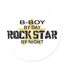 B-Boy Rock Star by Night stickers by poorrichards B-Boy Rock Star by Night stickers
