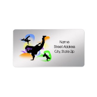 B-boying Address Label label