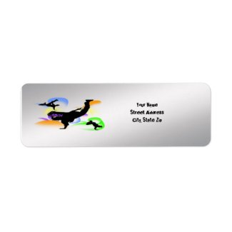 B-boying Return Address Label label