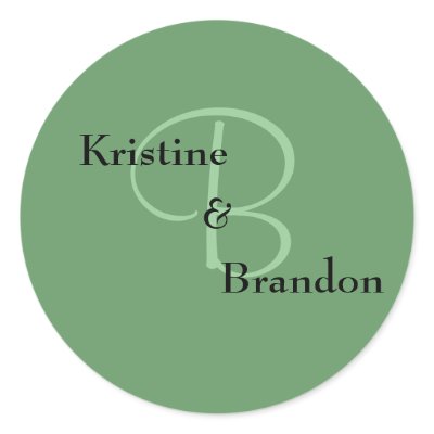 B, &, Brandon, Kristine Stickers