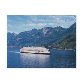 B.C. ferry from Vancouver to Nanaimo on Vancouver postcard