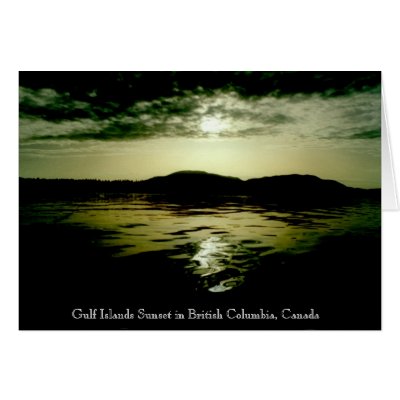B.C. Islands Sunset Cards by truestar