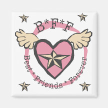 B*F*F Best Friends Forever Refrigerator Magnet