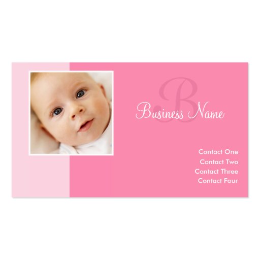 B for Baby Business Cards (front side)