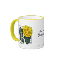 B for Begonia Flower Monogram and Name Mug mugs