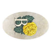 B for Begonias Flower Monogram stickers