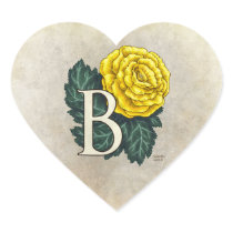 B for Begonias Flower Monogram stickers