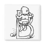 'B' For Boy - Magnet