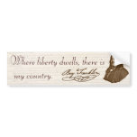B. Franklin: Liberty & Country - Bumper Sticker