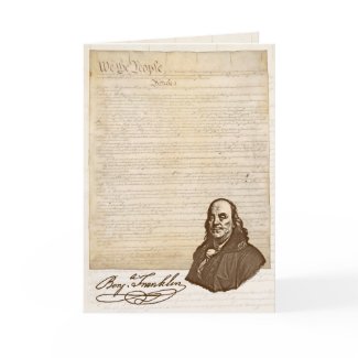 B. Franklin: Liberty & Country - Greeting Card card