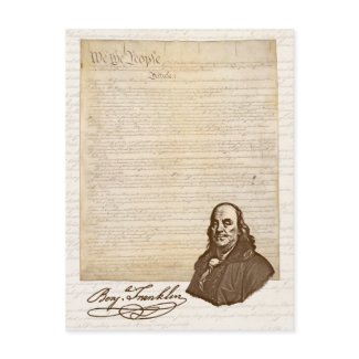 B. Franklin: Liberty & Country - Postcard postcard