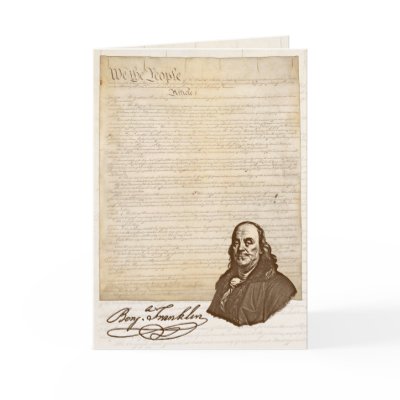 B. Franklin: Liberty & Safety - Greeting Card by bontondesigns