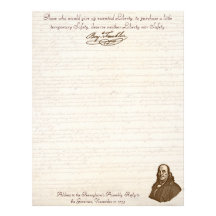 B. Franklin: Liberty & Safety - Letterhead