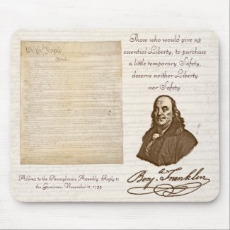 B. Franklin: Liberty & Safety - Mousepad mousepad