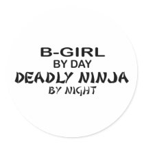 B-Girl Deadly Ninja by Night stickers by poorrichards B-Girl Deadly Ninja by Night stickers