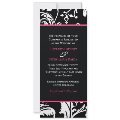B&HP Contemporary Skinny Invitation by designaline