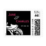 B&HP Damask Bride & Groom Graphic  PostcardPostage