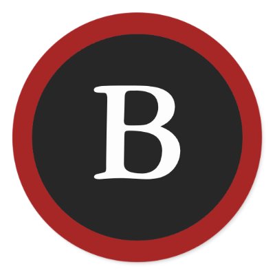 letter b tattoo. B : Initial B Letter B Red,