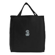 B initial tote bag