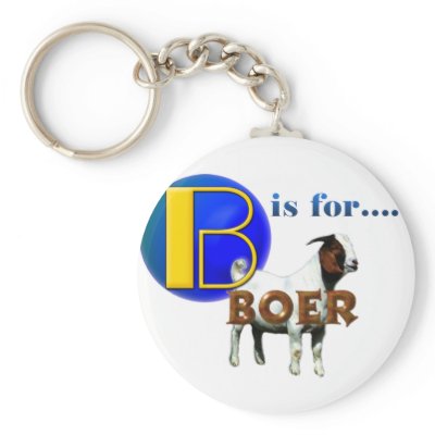 B is Fo rBOER - GOAT GIFTS Key Chain by GoatLady