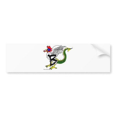 B is for Basilisk Bumper Sticker by leecetheartist