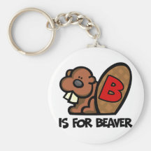 B Is For Beaver Key Chains