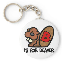 B Is For Beaver Key Chains