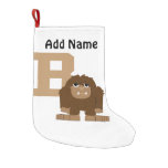 B is for Bigfoot Small Christmas Stocking