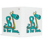 B is for boa constrictor silly snake cartoon 3 ring binder