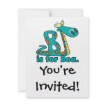 B is for boa constrictor silly snake cartoon personalized announcement