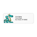 B is for boa constrictor silly snake cartoon custom return address labels