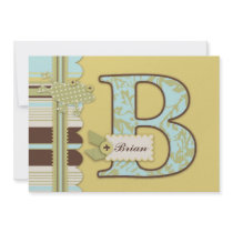 B is for Boy Invitation Card B