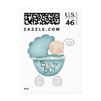 B is for Boy Postage Stamp