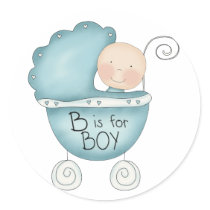 B is for Boy Sticker