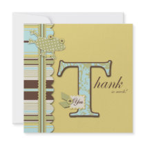 B is for Boy TY Square Personalized Invite