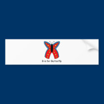 B is for Butterfly bumper stickers