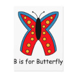 B is for Butterfly Post Card