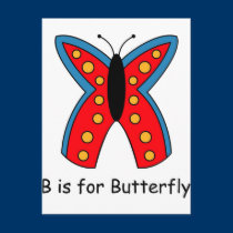 B is for Butterfly postcards
