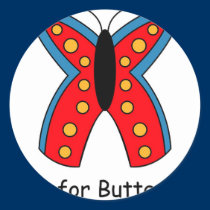 B is for Butterfly stickers