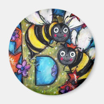B is for Buzzing Bees Refrigerator Magnet