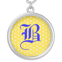 B LETTER ON HONEICOMB PENDANT