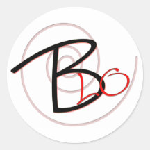 B Lo Round Sticker