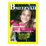B Mitzvah Magazine Invitation