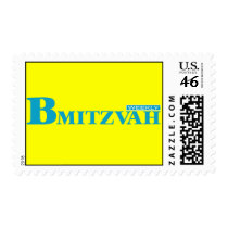 B Mitzvah Magazine Stamp in Turquoise
